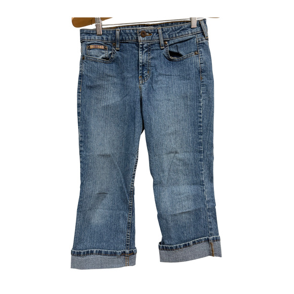 LEI Women’s Jeans Size 32 Blue Cropped Capri Stretch Denim Casual Pants - Picture 1 of 11